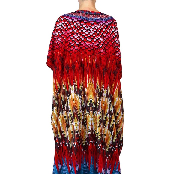 Feather Print Kaftan Sale unto 75% OFF-Kaftan Dresses Online - Picture 2 of 4